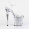 Pleaser - FLAMINGO808RSI Sandale à bride à la cheville, Pole dance chaussures - Transparent Product image